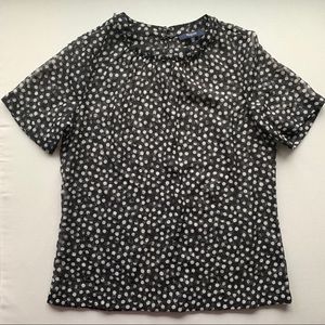 Madewell // Textured Shimmer Polka Dot Top